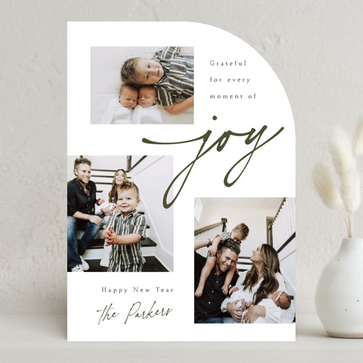 "Little Moments of Joy" - Holiday Cards in Snow by Robert and Stella - Front