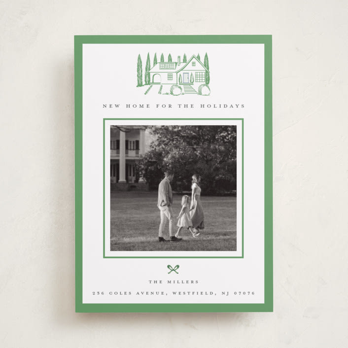 "Festive Home" - Holiday Cards in Fir by Teju Reval - Front