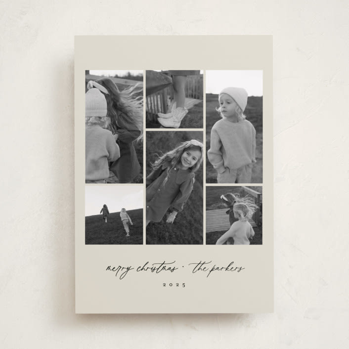 "Merry Modern" - Holiday Cards in Eggnog by Angela Thompson - Front