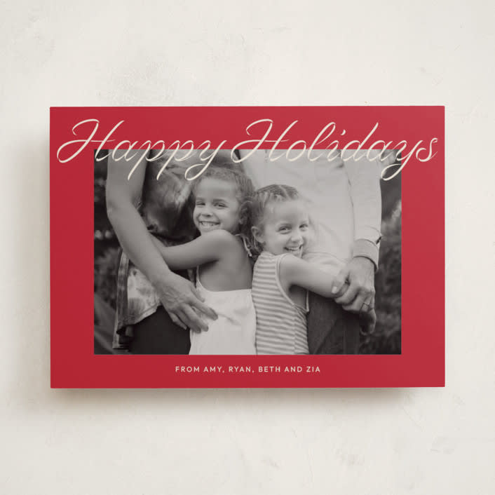 "Happy Days" - Holiday Cards in Cranberry by Ani Somi - Front