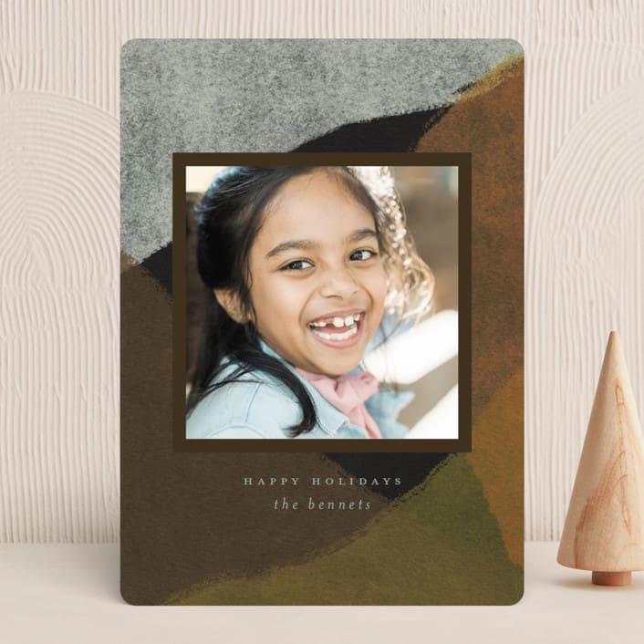 "Peaks and Valleys" - Holiday Cards in Spice by Heather Cairl - Front