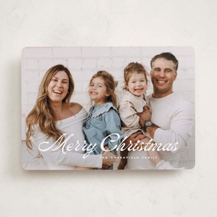 "Retro Modern" - Holiday Cards in Blizzard by Wildfield Paper Co - Front
