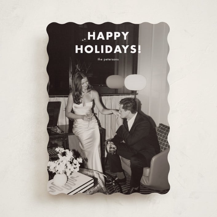 "Simple greetings" - Holiday Cards in Snowfall by Stacey Meacham - Front