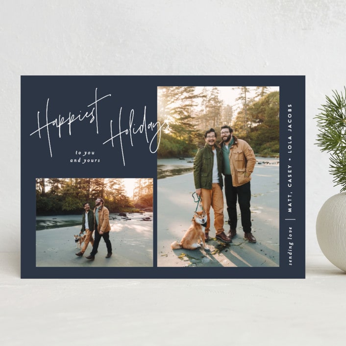 "signature frames" - Holiday Cards in Night Sky by JoAnn Jinks - Front