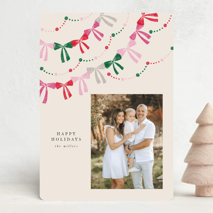 "bow garland" - Holiday Cards in Gumdrop by Vivian Yiwing - Front