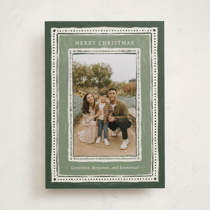 "Painted Jubilance" - Holiday Cards in Evergreen by Kercia Jane - Front