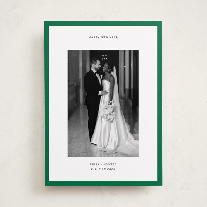 "Classic Border" - Holiday Cards in Pine by Wendy Chung - Front