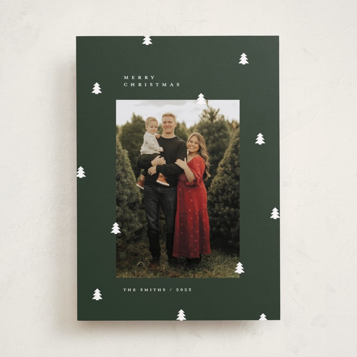 "Scattered Trees" - Holiday Cards in Fern by Michelle Taylor - Front