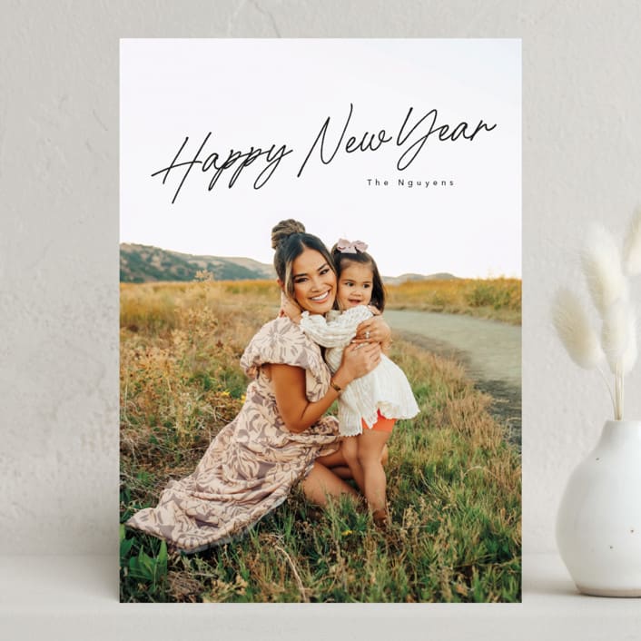 "Holiday Minimalist" - Holiday Cards in Coal by Design Lotus - Front