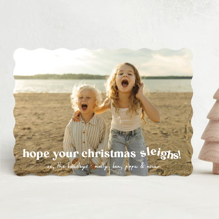 "Sleigh" - Holiday Cards in Snowfall by Megan Davis - Front