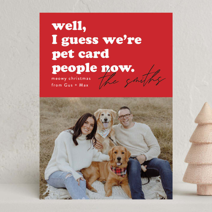 "Pet card People" - Holiday Cards in Rovers Ball by Erin L. Wilson - Front