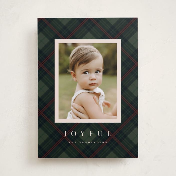"Balmoral Green" - Holiday Cards in Pine by Olivia Kanaley Inman - Front