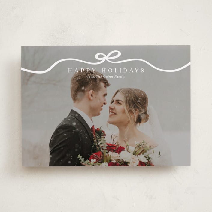 "Bow Tied" - Holiday Cards in Snow by Kaydi Bishop - Front