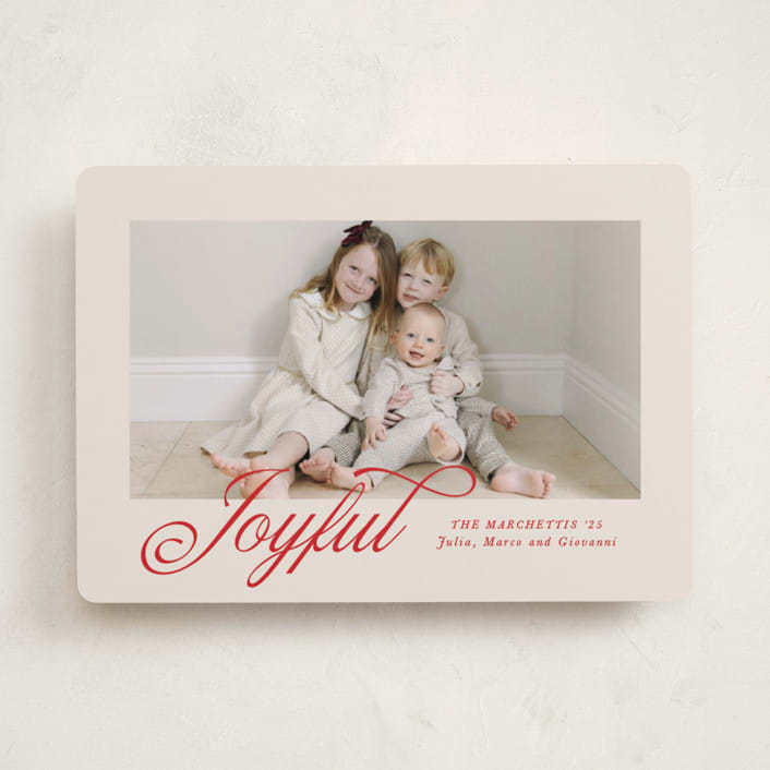 "Mina" - Holiday Cards in Berry by Pati Cascino - Front
