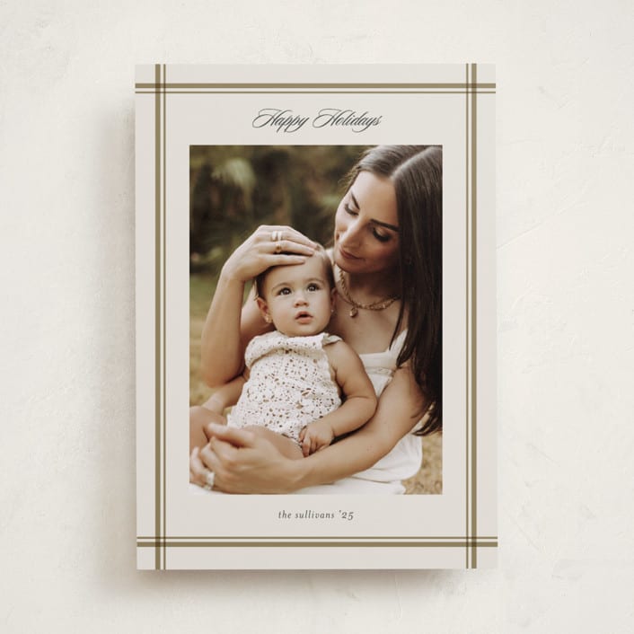 "Elegant overlap" - Holiday Cards in Golden by Stacey Meacham - Front