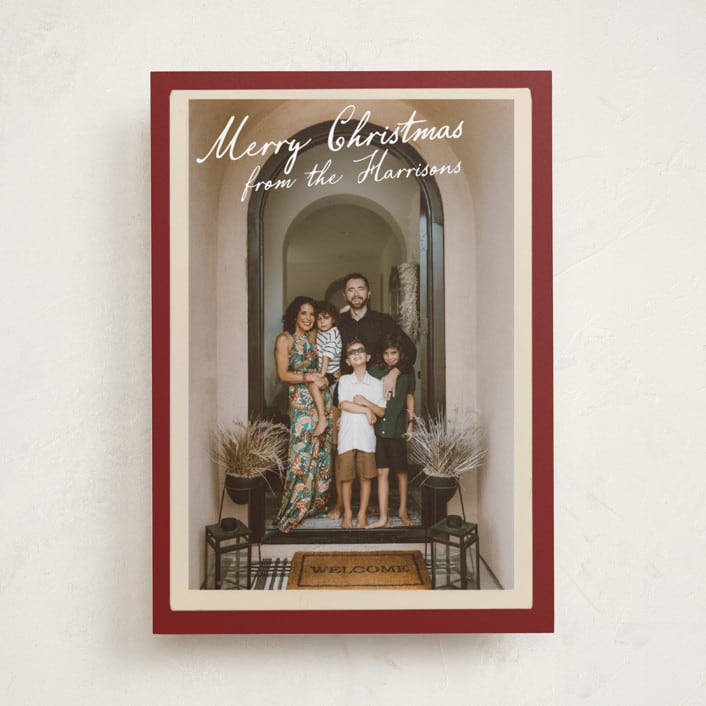 "Vintage photo card" - Holiday Cards in Berry by Maja Cunningham - Front