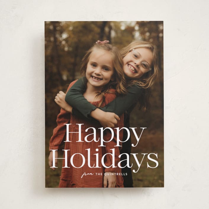 "Big Holiday serif" - Holiday Cards in Snow by Jackie Crawford - Front
