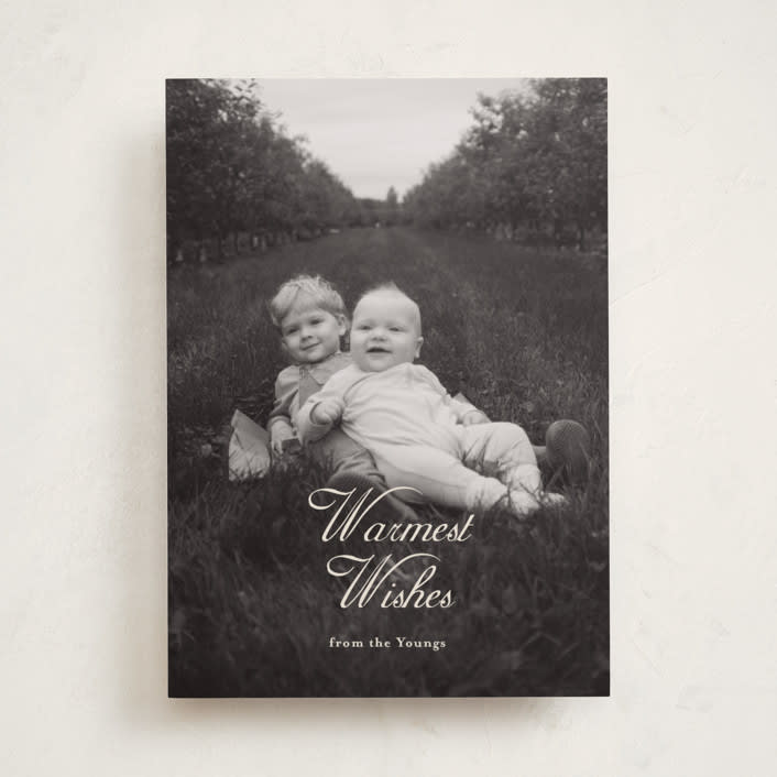 "Warm Winter Wishes" - Holiday Cards in Vanilla by Ani Somi - Front