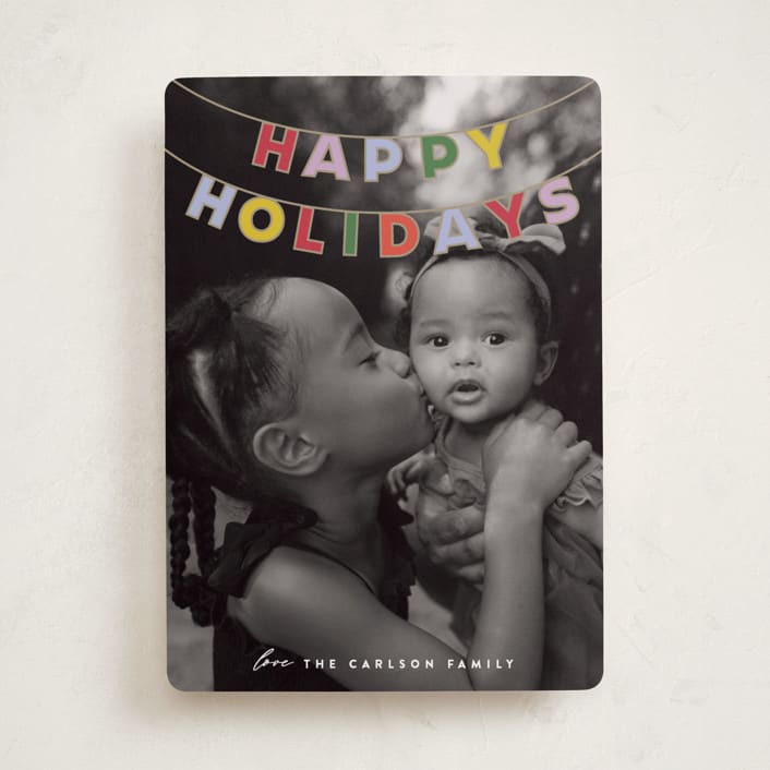 "Candy Garland" - Holiday Cards in Gumdrops by Maria Alou - Front
