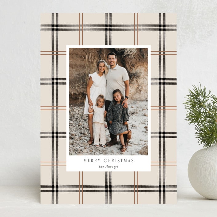 "Window Pane" - Holiday Cards in Vanilla by Cindy Reynolds - Front