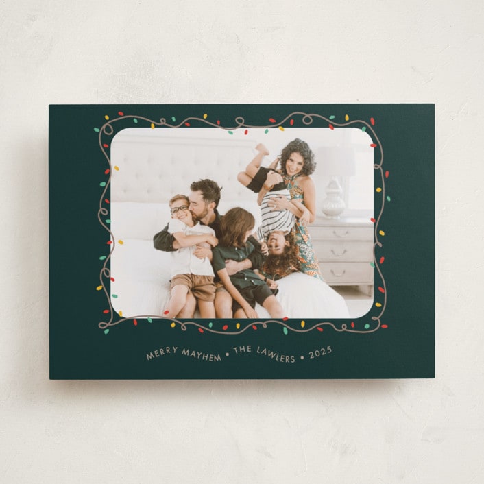 "Crazy Lights" - Holiday Cards in Forest by Holly Whitcomb - Front