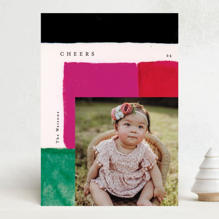 "painted blocks" - Holiday Cards in Noir by Phrosné Barwood - Front