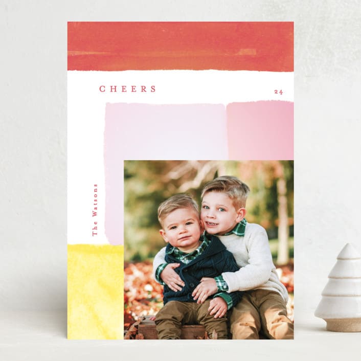 "painted blocks" - Holiday Cards in Spice by Phrosné Barwood - Front