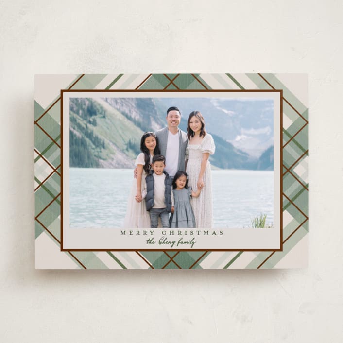 "Fancy Plaid" - Holiday Cards in Vanilla by Petra Kern - Front