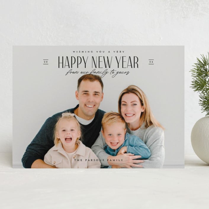 "Seasonal Chic" - Holiday Cards in Licorice by Jessica Williams - Front