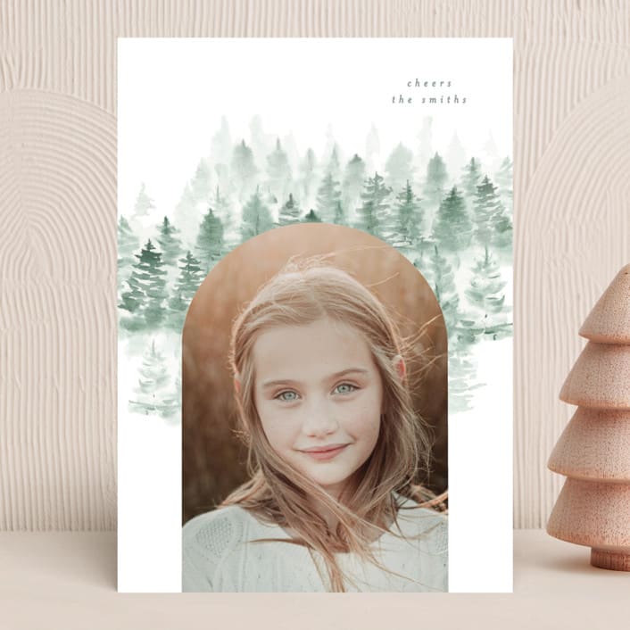 "snow mountains" - Holiday Cards in Snow by Phrosné Barwood - Front