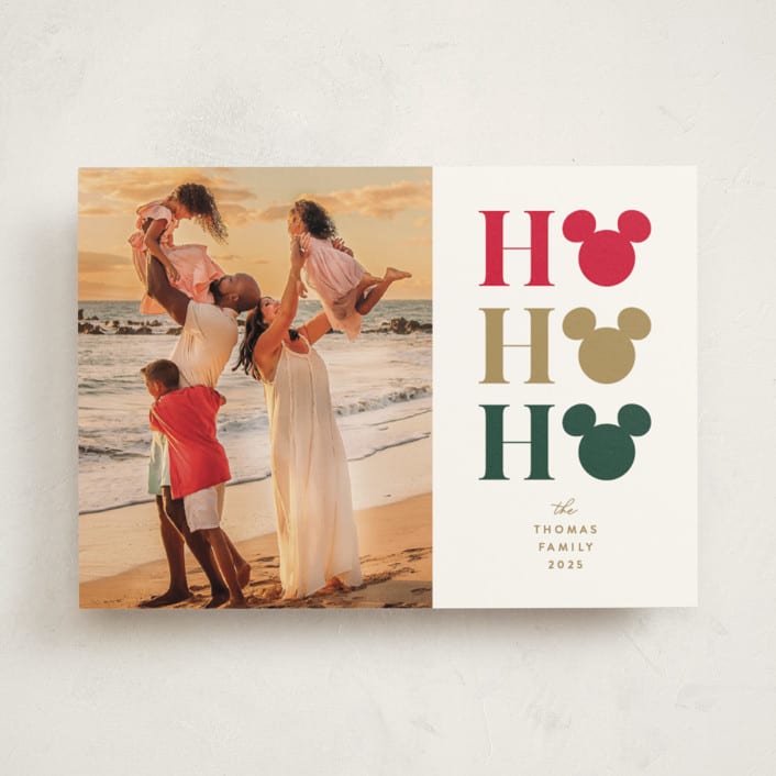 "Disney Ho Ho Ho" - Holiday Cards in Mistletoe by Vanessa Doyle - Front