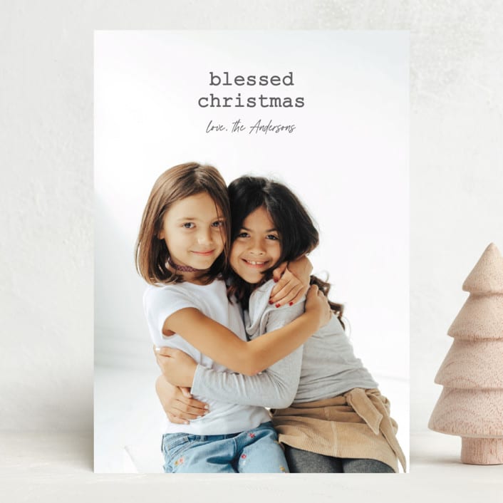 "Embrace Hope" - Holiday Cards in Chimney Smoke by Carrie ONeal - Front