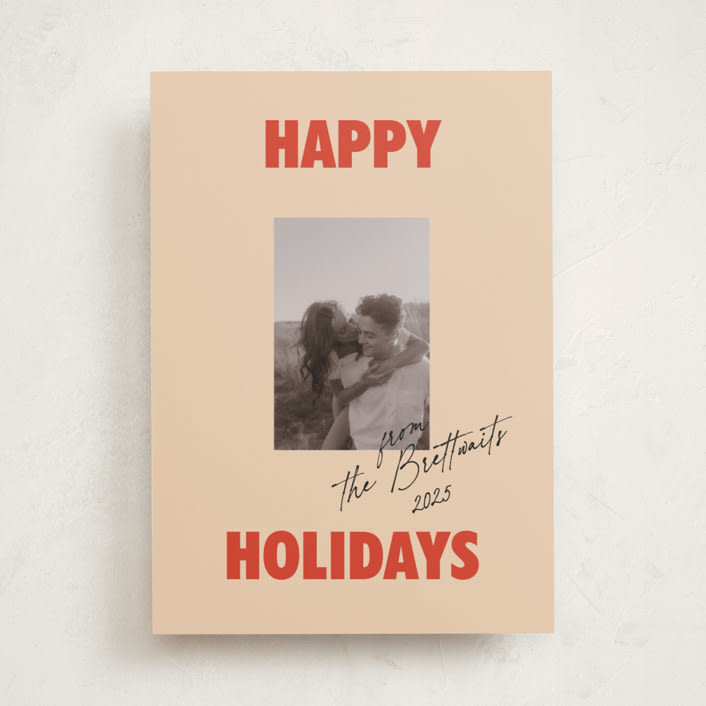 "The Jolly Type" - Holiday Cards in Candy Apple by Claire - Front