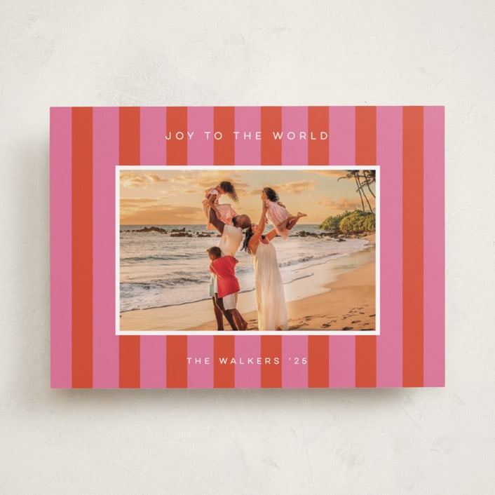 "Cabana" - Holiday Cards in Strawberry by Morgan Kendall - Front