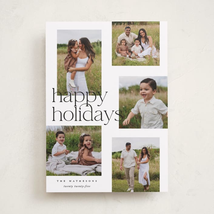 "happy overlap" - Holiday Cards in Snow by Kelly Schmidt - Front