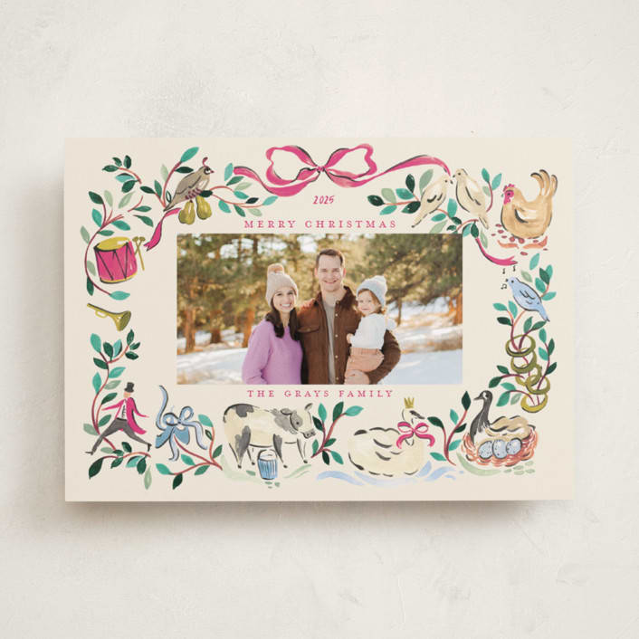 "12 days of christmas" - Holiday Cards in Jewel by Sarah Knight - Front