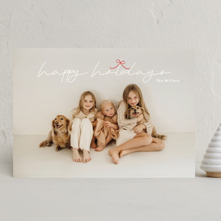 "little cute bow" - Holiday Cards in Holly by Phrosné Barwood - Front