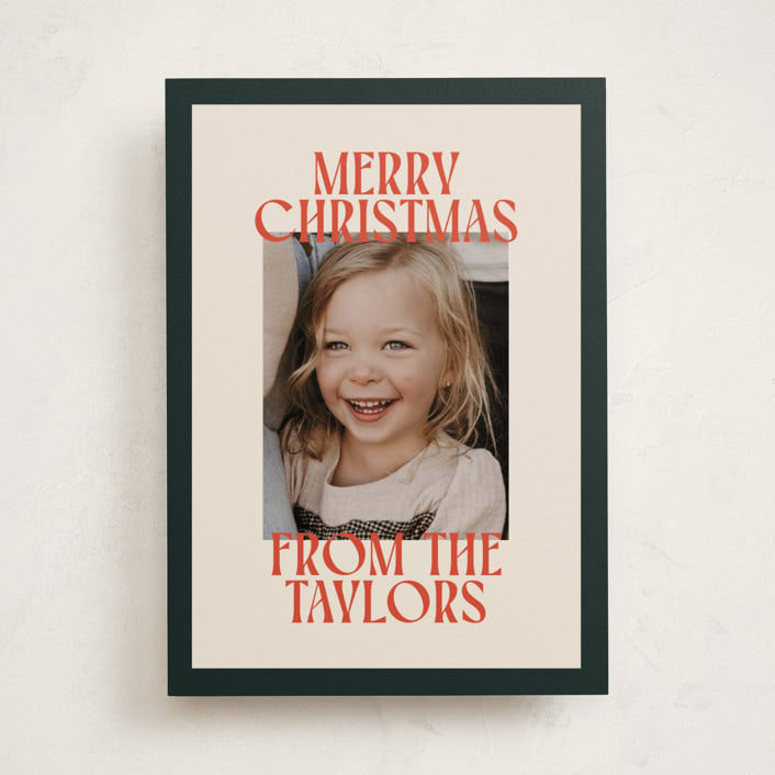 "Cheerful Stack" - Holiday Cards in Mistletoe by Ekko Studio - Front
