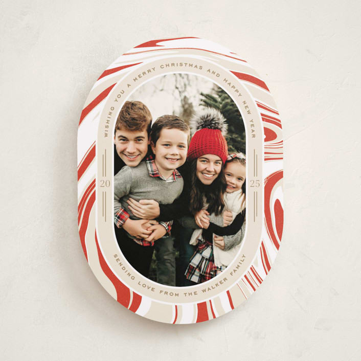 "Peppermint Flavor" - Holiday Cards in Peppermint by Oscar and Emma - Karly Depew - Front