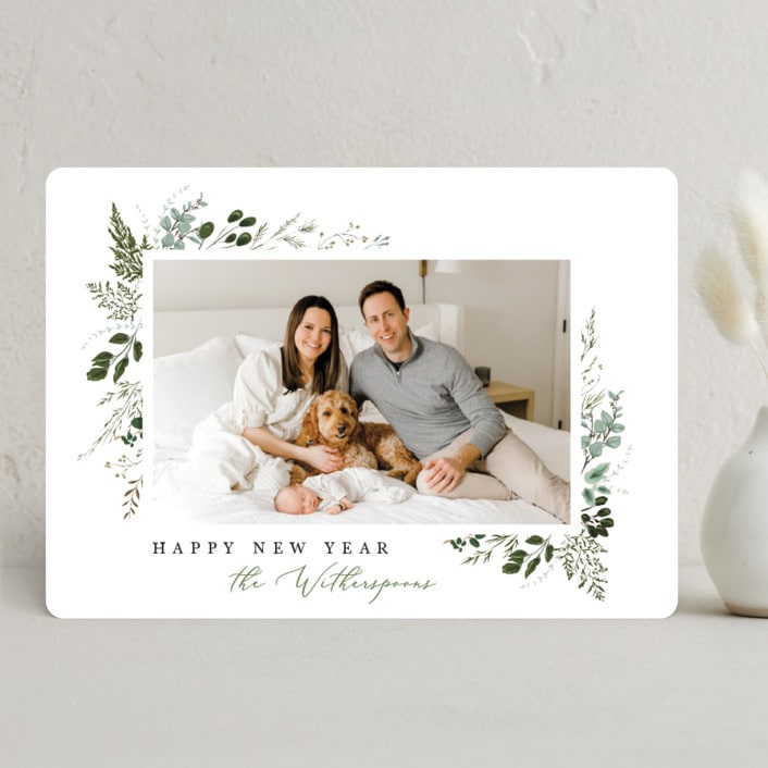 "Holiday Botanical" - Holiday Cards in Balsam by Susan Moyal - Front