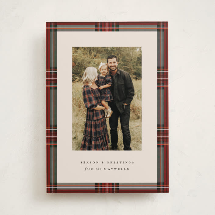 "Highland Holiday" - Holiday Cards in Antique by Olivia Kanaley Inman - Front