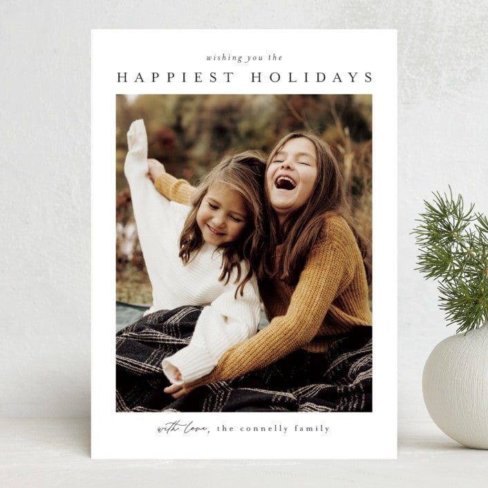 "Frame of Happiness" - Holiday Cards in Snow by Chris Griffith - Front
