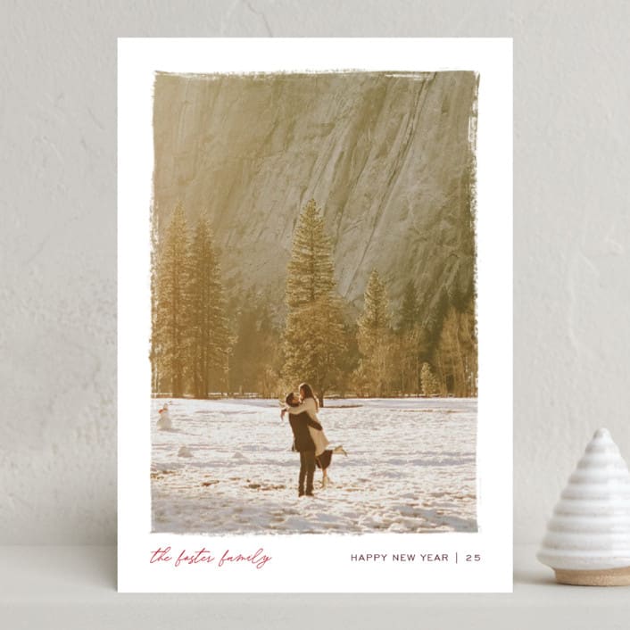 "Edgy" - Holiday Cards in Holly by Pixel and Hank - Front
