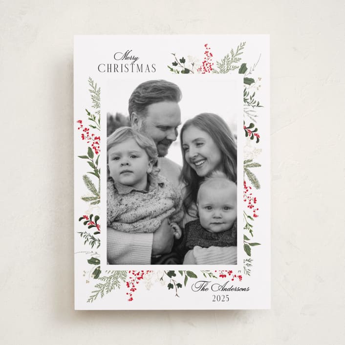 "Always Merry" - Holiday Cards in Candy Cane by Susan Moyal - Front