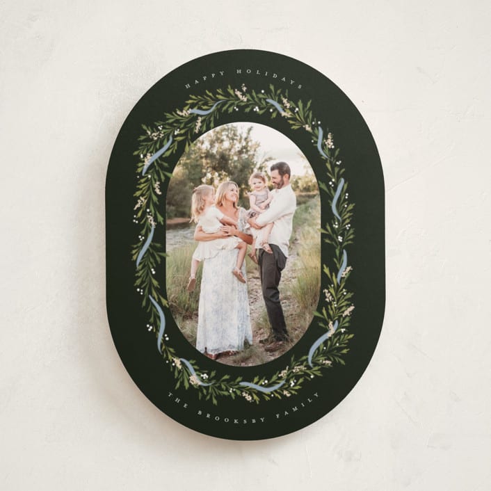 "Juniper Garland" - Holiday Cards in Juniper Berry by Erin L. Wilson - Front