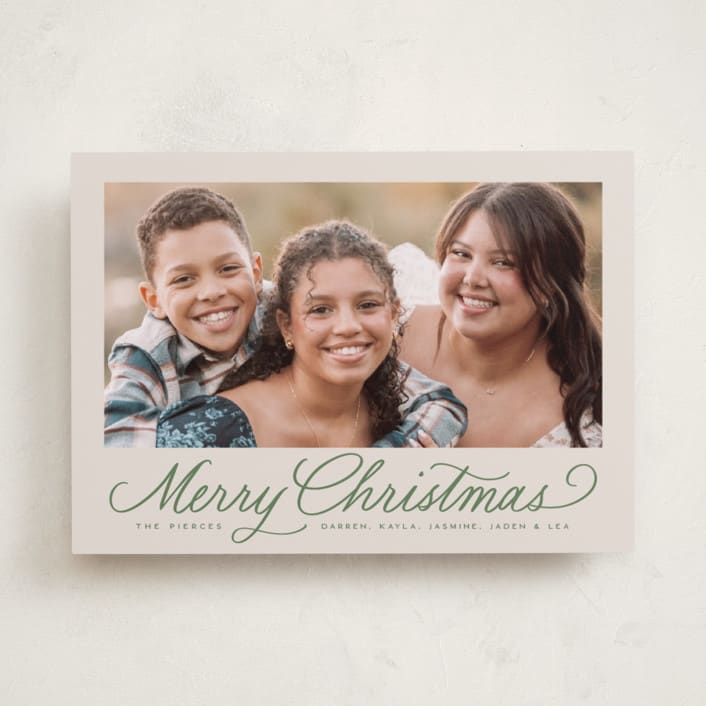 "Classically" - Holiday Cards in Fir by Everett Paper Goods - Front