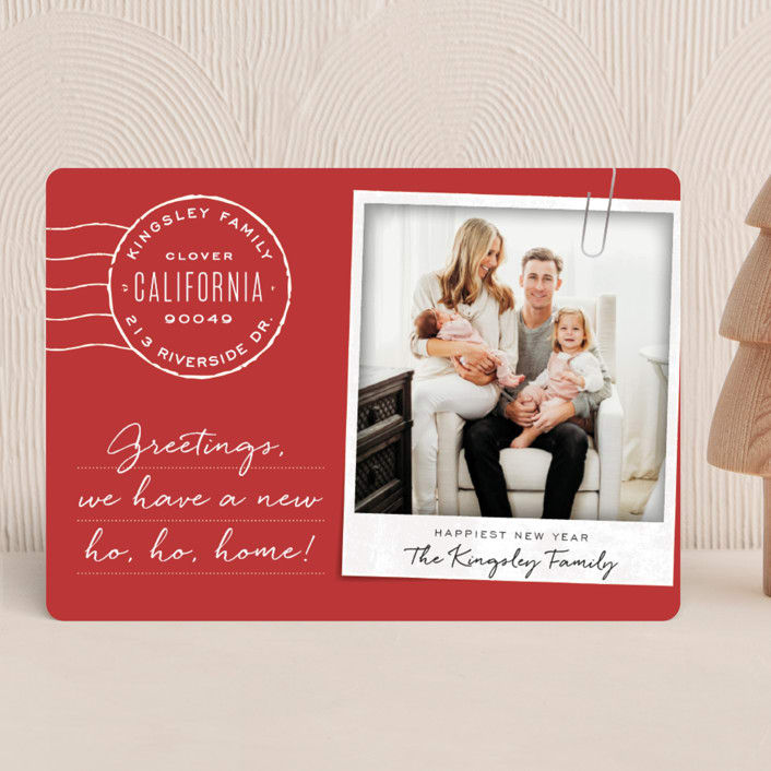 "Ho Ho Home" - Holiday Cards in Holly by Leah Bisch - Front