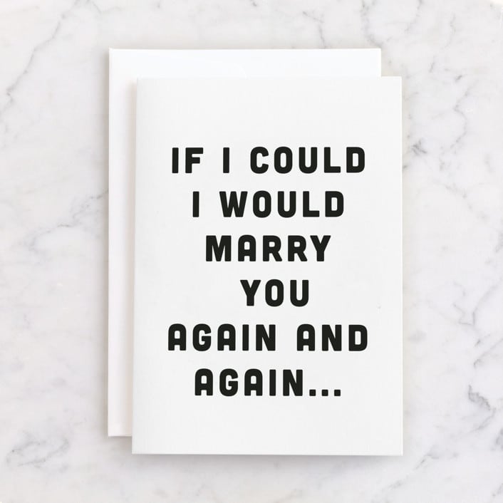 "Again and Again..." - Single Greeting Cards in Ink by Up Up Creative - Front
