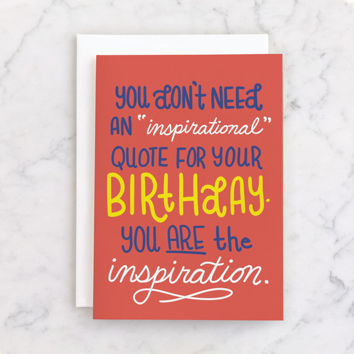 "Inspiration" - Single Greeting Cards in Rust by Katie Zimpel - Front