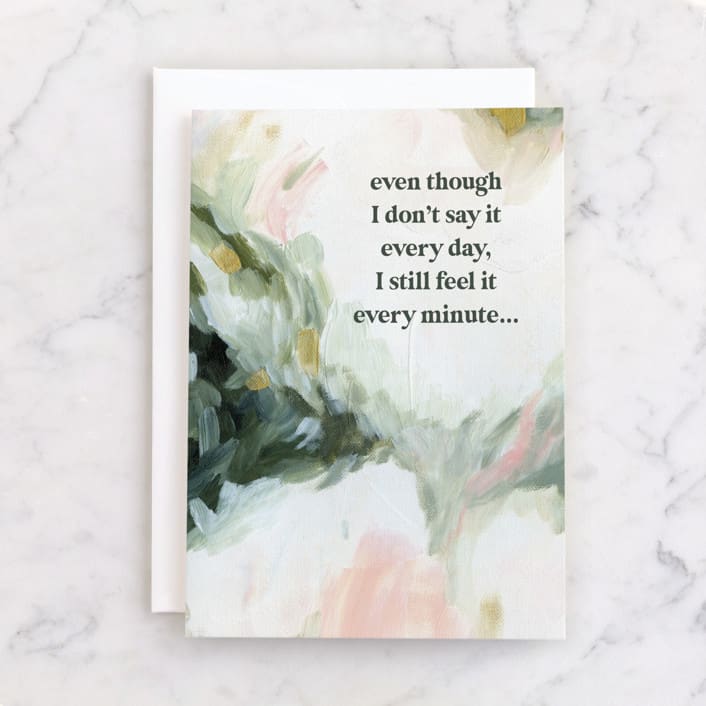 "Say It Love" - Single Greeting Cards in Fern by Shannon Kohn - Front